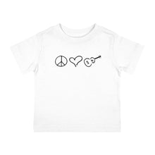 Load image into Gallery viewer, Infant Cotton Jersey Peace Love Ukulele Tee