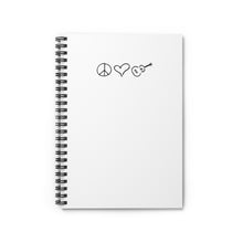 Load image into Gallery viewer, Spiral Journal Peace Love Ukulele