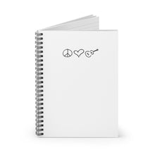 Load image into Gallery viewer, Spiral Journal Peace Love Ukulele