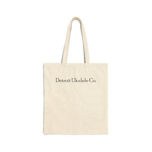 Load image into Gallery viewer, Simple Tote Bag with Detroit Ukulele Co. logo
