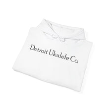 Load image into Gallery viewer, Cozy Hooded Sweatshirt Gray or White D.U.C. Logo
