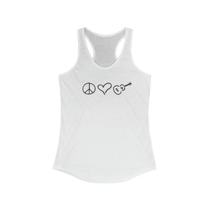 Comfy Women's Peace Love Ukulele Tank (3 colors)