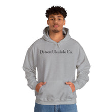 Load image into Gallery viewer, Cozy Hooded Sweatshirt Gray or White D.U.C. Logo
