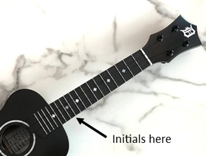 2. Add Initials to custom ukulele