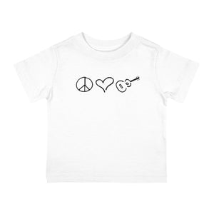 Infant Cotton Jersey Peace Love Ukulele Tee