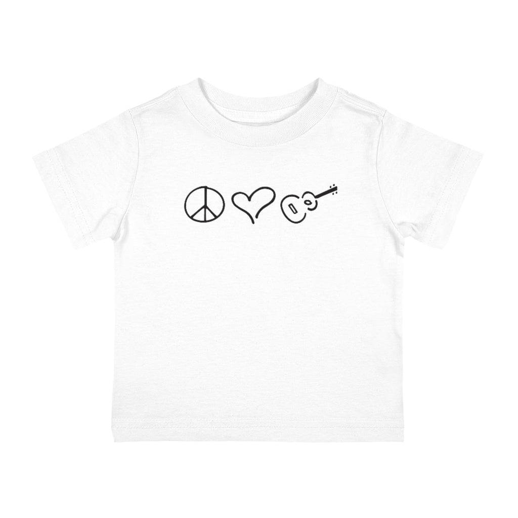 Infant Cotton Jersey Peace Love Ukulele Tee