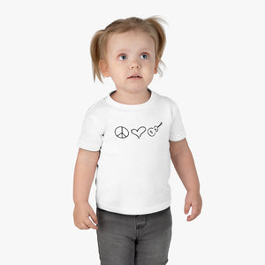 Infant Cotton Jersey Peace Love Ukulele Tee